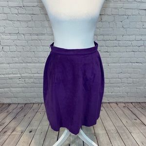 Skirt Mini Faux Suede Purple-S/M